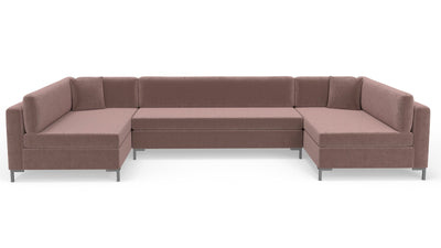 Bonnell 162" U Armless Sectional - Amigo II Dusk