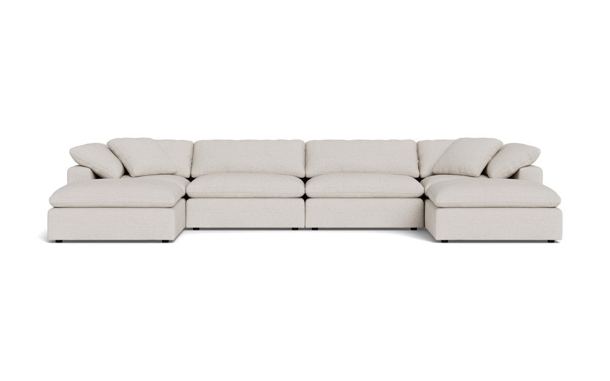 Fluffy 178" 4 Piece Sectional W/Double Otto - Camila Oyster
