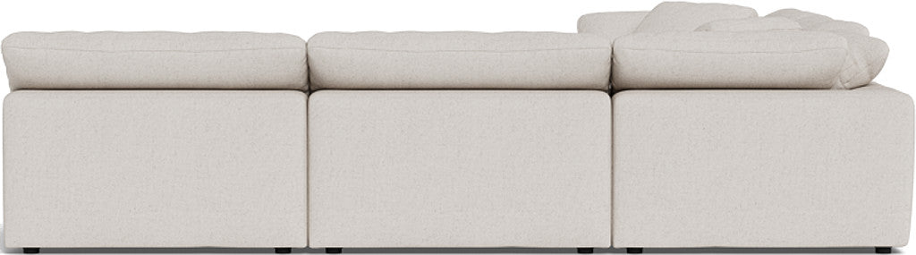 Fluffy 133.5" 5 Piece Sectional W/Ottoman - Camila Oyster