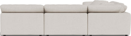 Fluffy 133.5" 5 Piece Sectional W/Ottoman - Camila Oyster