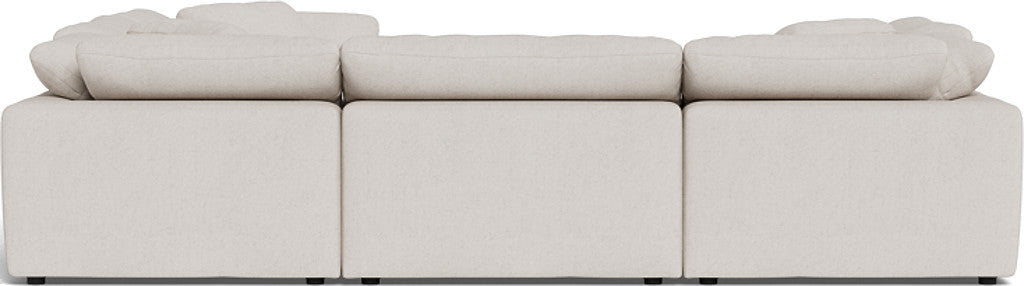 Fluffy 133.5" 6 Piece Sectional W/Ottoman - Camila Oyster