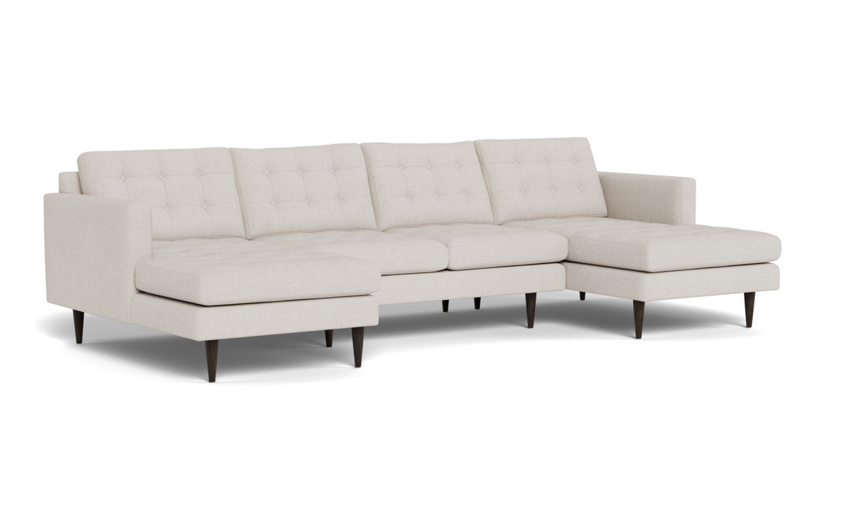 Wallace 126" Double Chaise U Sectional - Camila Oyster