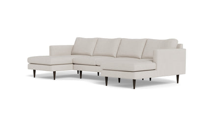 Wallace 126" Untufted Double Chaise U Sectional - Camila Oyster