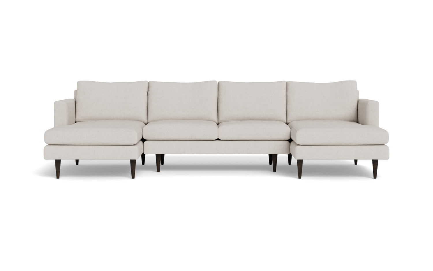 Wallace 126" Untufted Double Chaise U Sectional - Camila Oyster