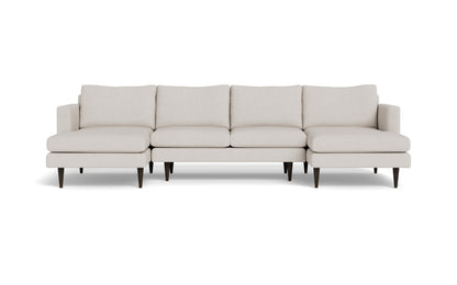 Wallace 126" Untufted Double Chaise U Sectional - Camila Oyster
