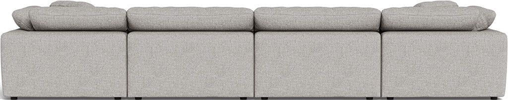 Fluffy 178" 4 Piece Sectional W/Double Otto - Camila Smoke