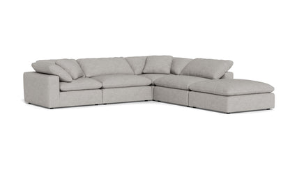 Fluffy 133.5" 4 Piece Sectional w/Otto - Camila Smoke