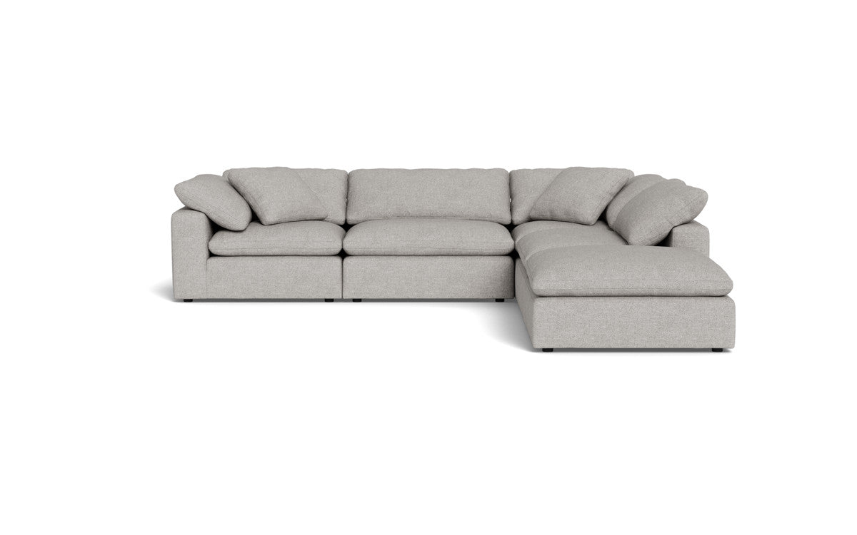 Fluffy 133.5" 4 Piece Sectional w/Otto - Camila Smoke