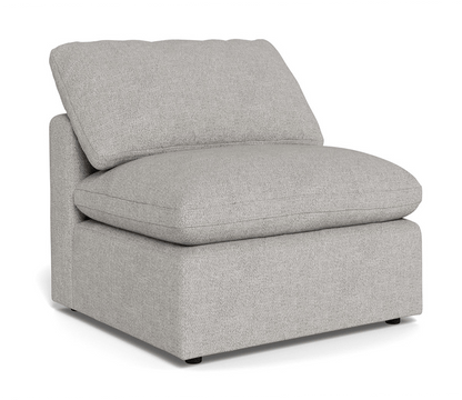 Fluffy Small Armless Chair - Camila Smoke