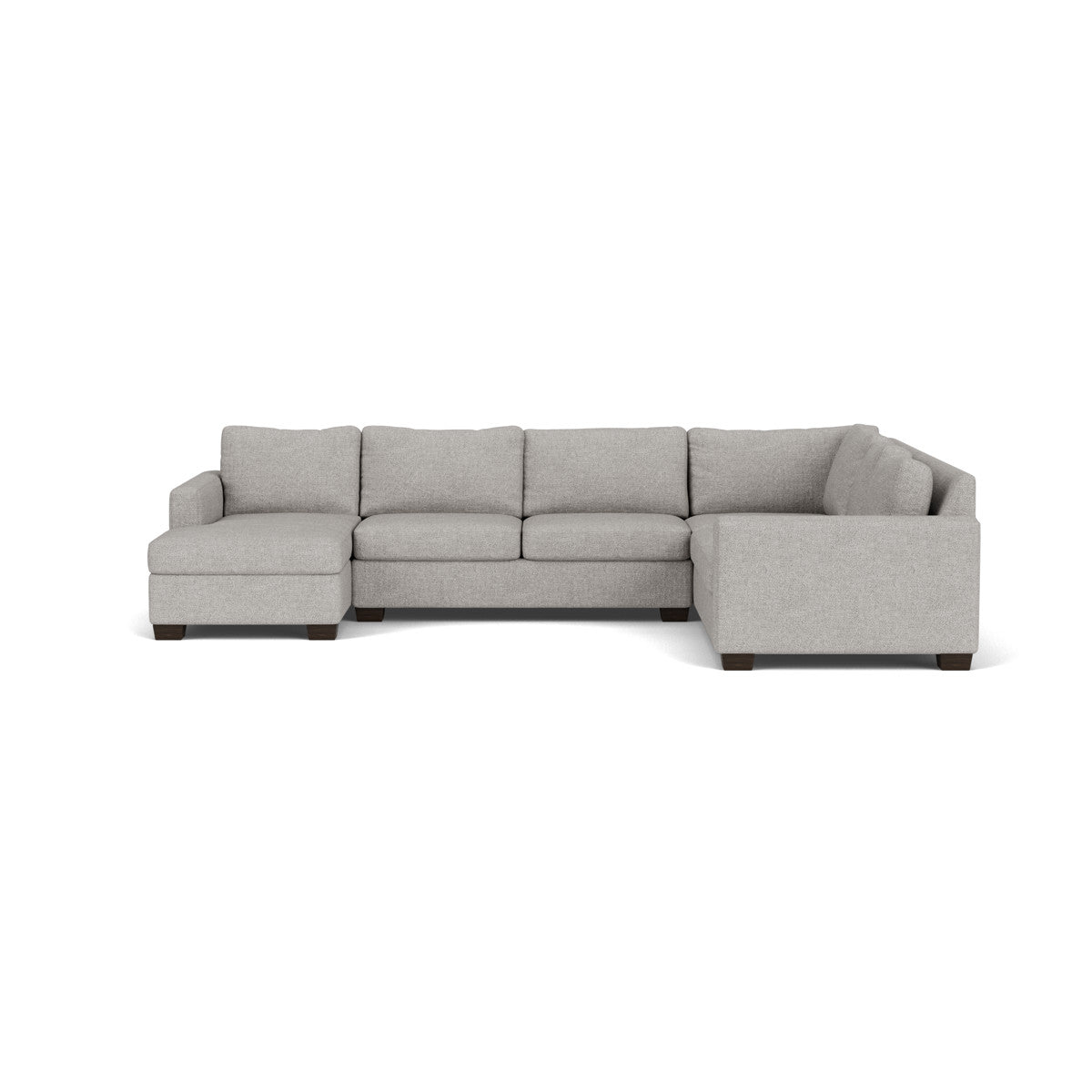 Track 141" Corner Sectionals w. Left Chaise - Camila Smoke