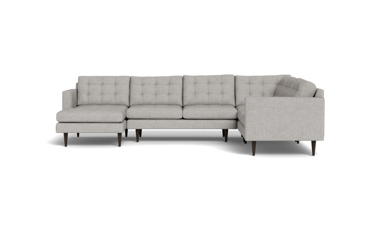 Wallace 130" Corner Sectionals w. Left Chaise - Camila Smoke