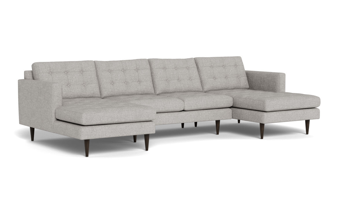 Wallace 126" Double Chaise U Sectional - Camila Smoke