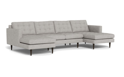 Wallace 126" Double Chaise U Sectional - Camila Smoke