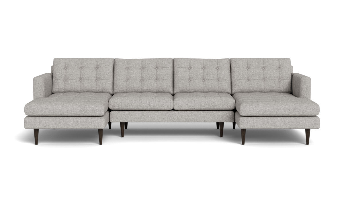 Wallace 126" Double Chaise U Sectional - Camila Smoke