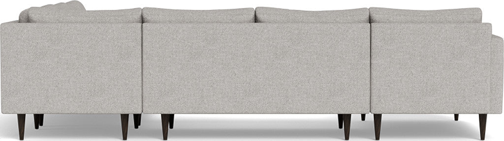 Wallace 130" Untufted Corner Sectionals w. Left Chaise - Camila Smoke