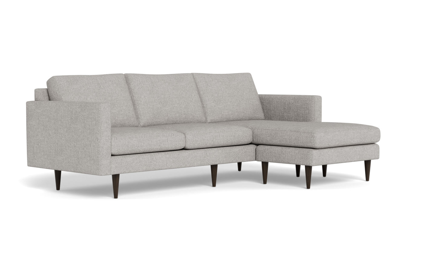 Wallace 98" Untufted Reversible Chaise Sofa - Camila Smoke