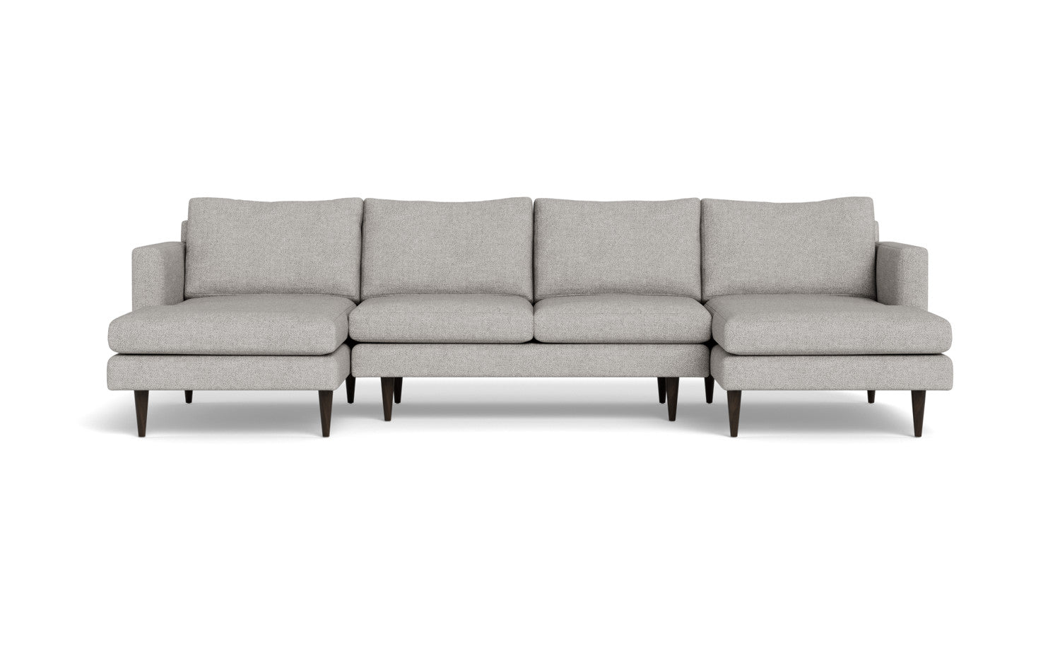 Wallace 126" Untufted Double Chaise U Sectional - Camila Oyster