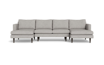 Wallace 126" Untufted Double Chaise U Sectional - Camila Oyster