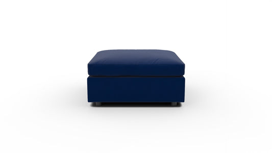 Cherrywood Cocktail Ottoman - Superb Cobalt