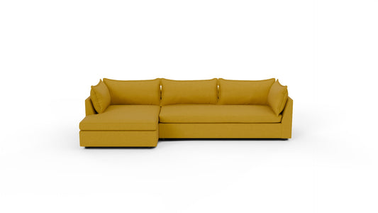 Cherrywood 136" Laf Chaise Sectional - Sorrento Sunflower