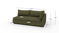 Cherrywood Raf Sofa - Dimensions - Elliot Avocado