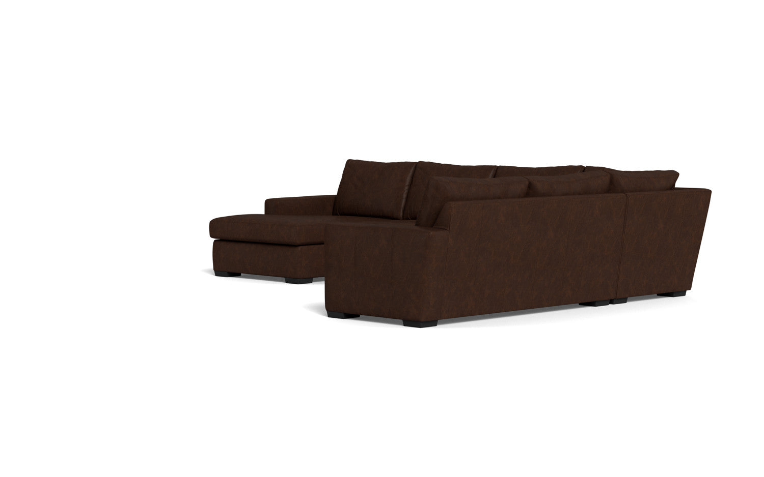 Mesa 156" Leather Corner Sectionals w. Left Chaise - Clive Sycamore
