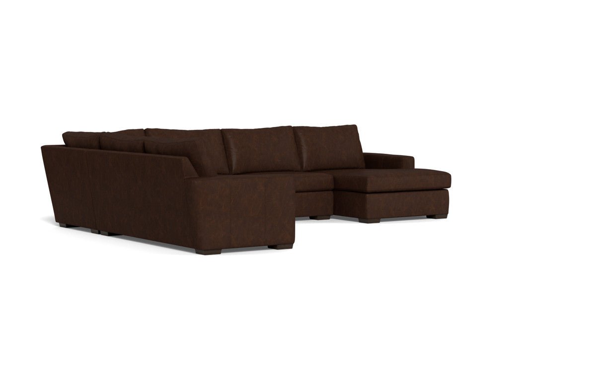 Mas Mesa 162" Deep Leather Corner Sectionals w. Right Chaise - Cheyenne Arrowshaft