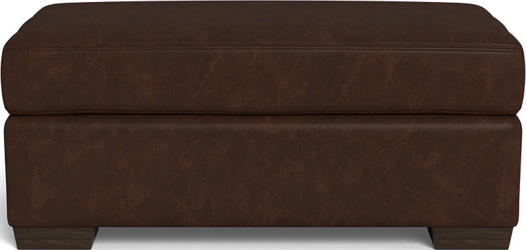 Mas Mesa Leather Ottoman - Cheyenne Arrowshaft