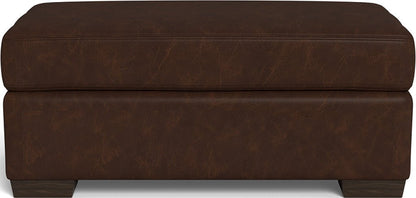 Mas Mesa Leather Ottoman - Cheyenne Arrowshaft