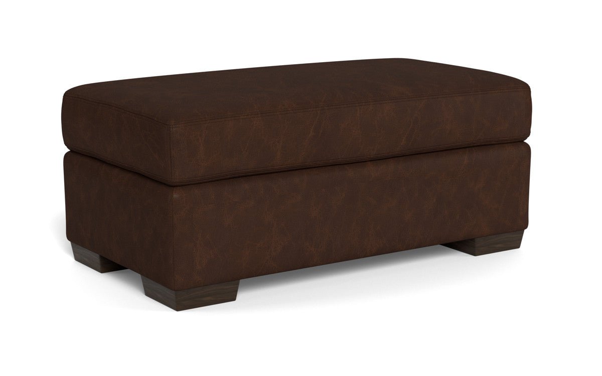 Mas Mesa Leather Ottoman -