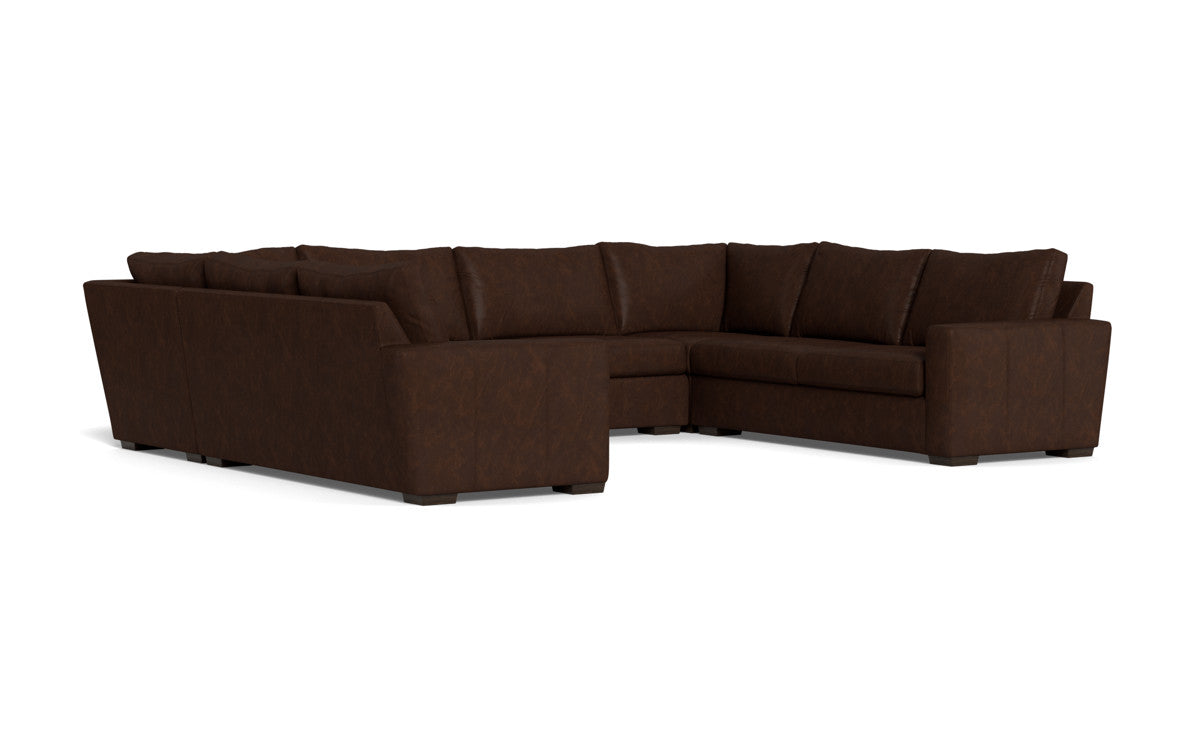 Mas Mesa 166" Deep Leather Condo U Sectional - Cheyenne Arrowshaft