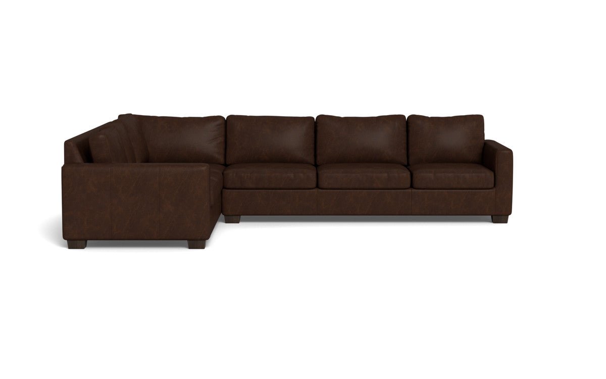 Track 121" Leather Left Corner Sectional With Raf Sleeper Sectional - Cheyenne Arrowshaft