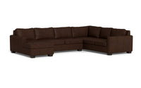 Track 141" Leather Corner Sectionals w. Left Chaise - Cheyenne Arrowshaft