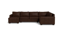 Track 141" Leather Corner Sectionals w. Left Chaise - Cheyenne Arrowshaft