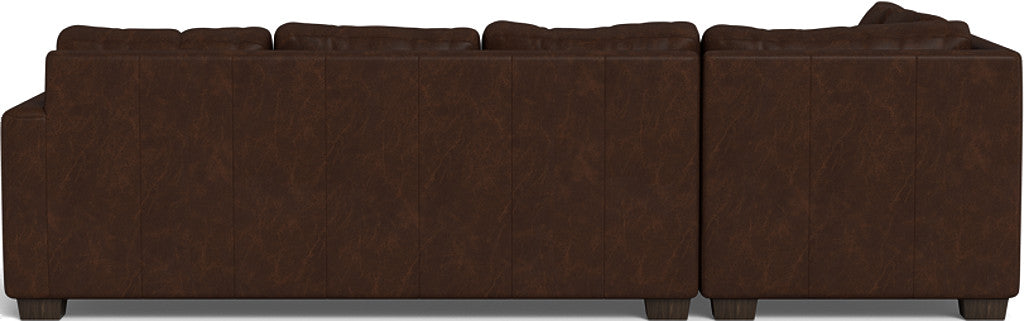 Track 121" Leather Left Chaise Sectional - Cheyenne Arrowshaft