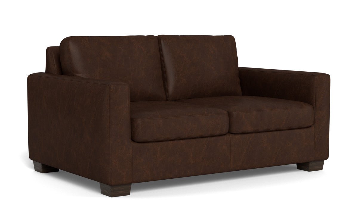 Track 62" Leather Loveseat - Cheyenne Arrowshaft