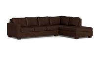 Track 121" Leather Right Chaise Sectional - Cheyenne Arrowshaft