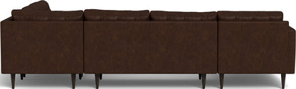 Wallace 130" Leather Corner Sectionals w. Left Chaise - Cheyenne Arrowshaft
