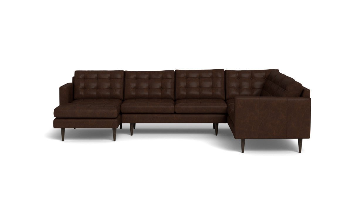 Wallace 130" Leather Corner Sectionals w. Left Chaise - Cheyenne Arrowshaft