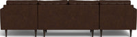 Wallace 126" Leather Double Chaise U Sectional - Cheyenne Arrowshaft