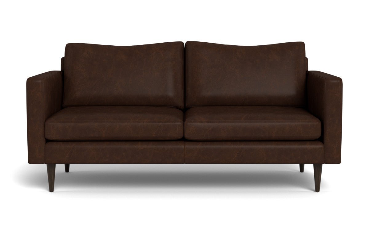 Wallace 74" Leather Untufted Apartment Sofa - Cheyenne Arrowshaft