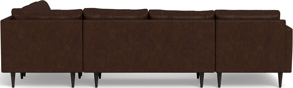 Wallace 130" Leather Untufted Corner Sectionals w. Left Chaise - Cheyenne Arrowshaft