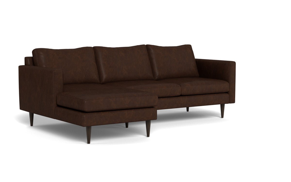 Wallace 98" Leather Untufted Left Chaise Sectional - Cheyenne Arrowshaft