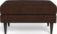 Wallace Leather Untufted Ottoman - Cheyenne Arrowshaft