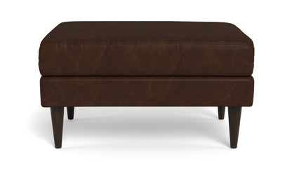 Wallace Leather Untufted Ottoman -