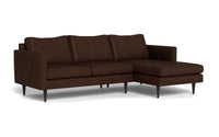 Wallace 98" Leather Untufted Right Chaise Sectional - Cheyenne Arrowshaft