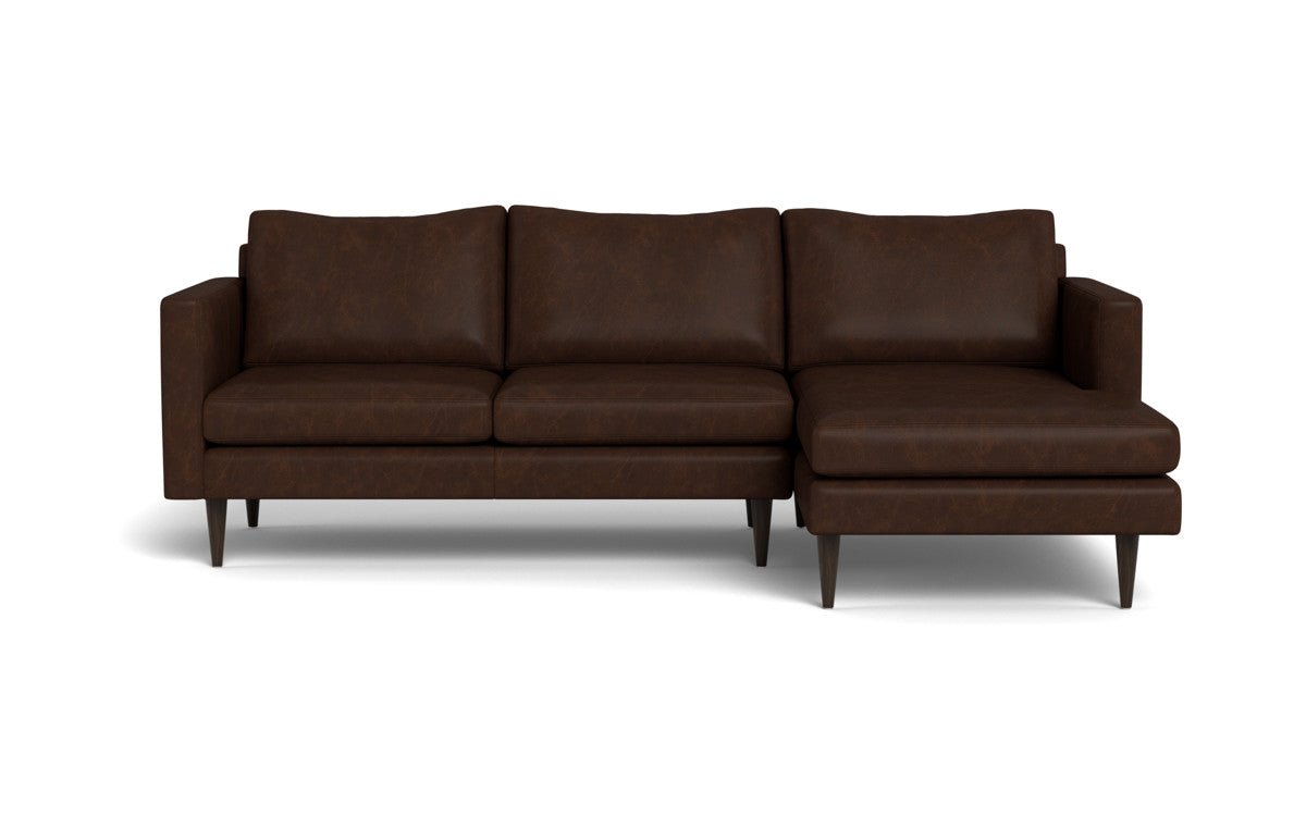Wallace 98" Leather Untufted Right Chaise Sectional - Cheyenne Arrowshaft