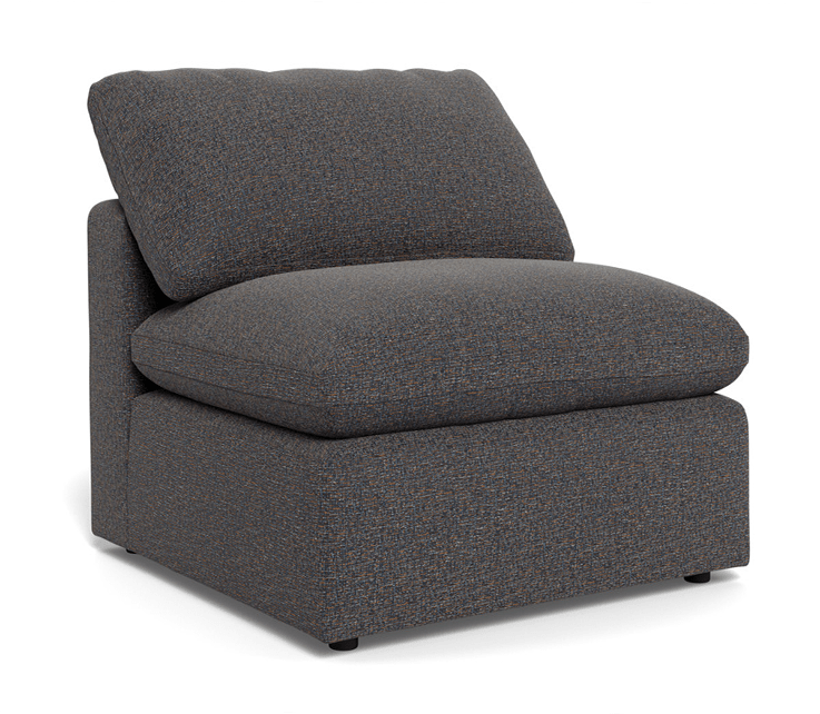 Fluffy Small Armless Chair - Cordova Eclipse