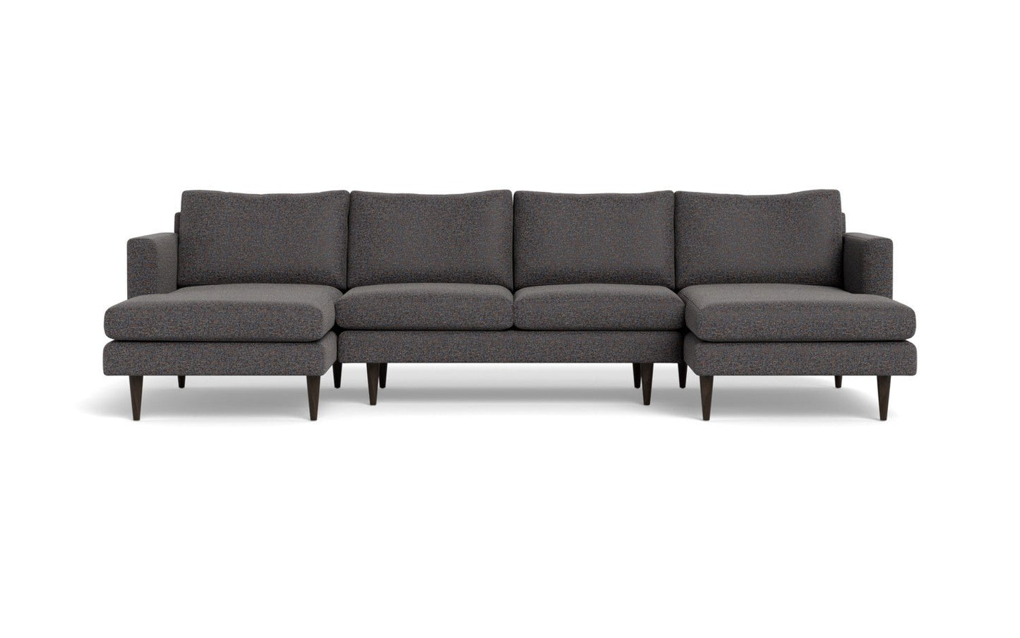 Wallace 126" Untufted Double Chaise U Sectional - Cordova Eclipse