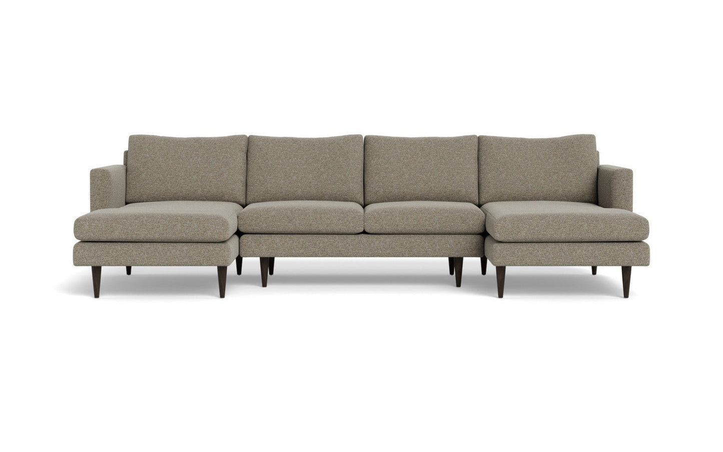 Wallace 126" Untufted Double Chaise U Sectional - Cordova Mineral